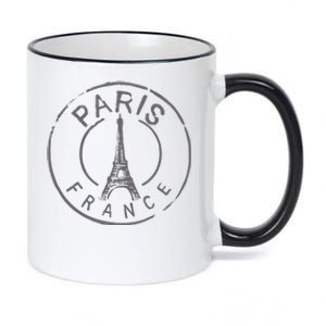 Paris France Eiffel Tower Love 11oz Black Color Changing Mug