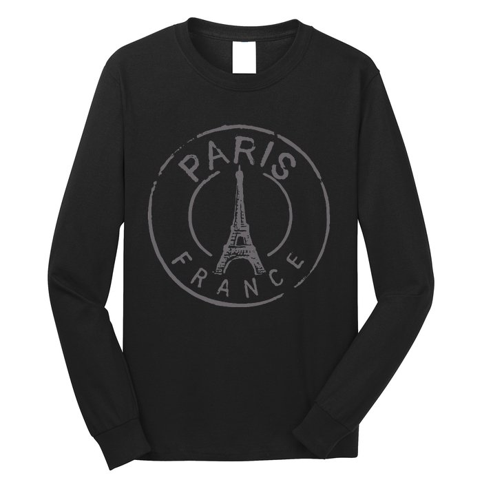 Paris France Eiffel Tower Love Long Sleeve Shirt