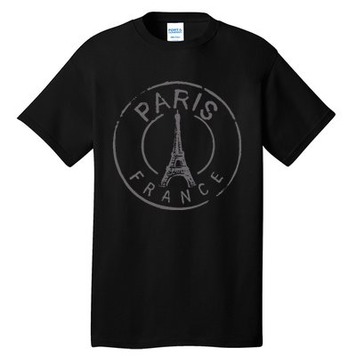 Paris France Eiffel Tower Love Tall T-Shirt