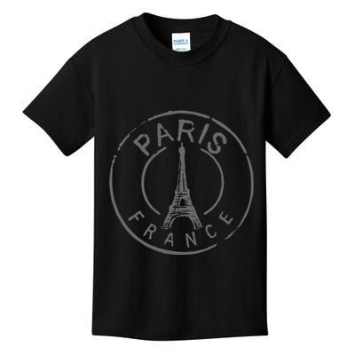 Paris France Eiffel Tower Love Kids T-Shirt