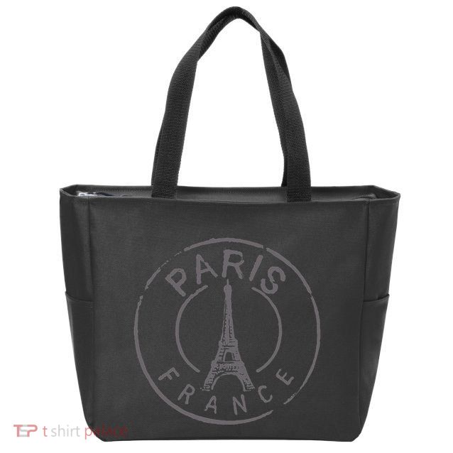 Paris France Eiffel Tower Love Zip Tote Bag