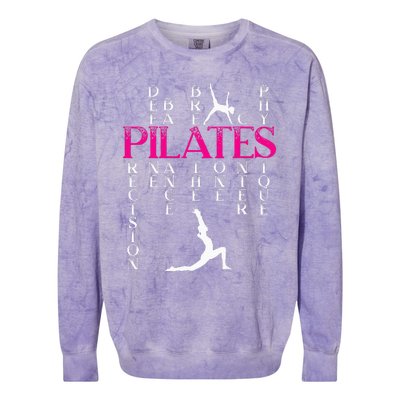 Pilates Fitness Exercise Training Contrology Meditation Colorblast Crewneck Sweatshirt