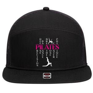 Pilates Fitness Exercise Training Contrology Meditation 7 Panel Mesh Trucker Snapback Hat