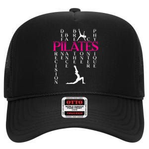 Pilates Fitness Exercise Training Contrology Meditation High Crown Mesh Back Trucker Hat