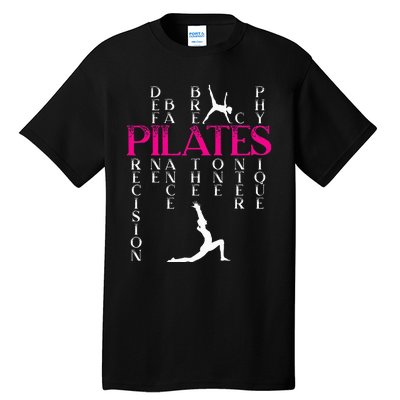 Pilates Fitness Exercise Training Contrology Meditation Tall T-Shirt