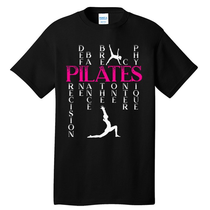 Pilates Fitness Exercise Training Contrology Meditation Tall T-Shirt