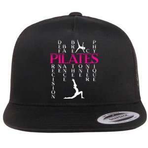 Pilates Fitness Exercise Training Contrology Meditation Flat Bill Trucker Hat