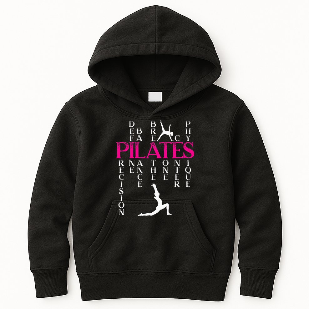 Pilates Fitness Exercise Training Contrology Meditation Kids Hoodie