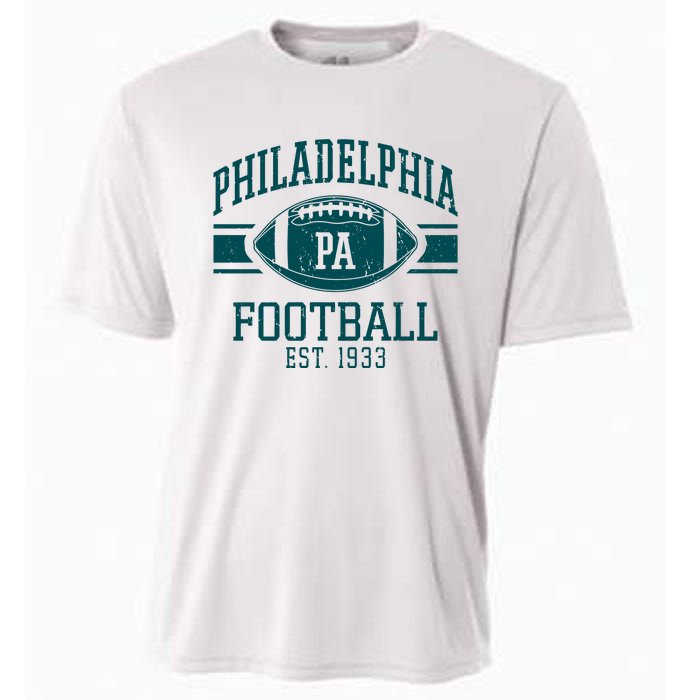 Philadelphia Football Est 1933 Eagle Football Philadelphia Football Champion Cooling Performance Crew T-Shirt