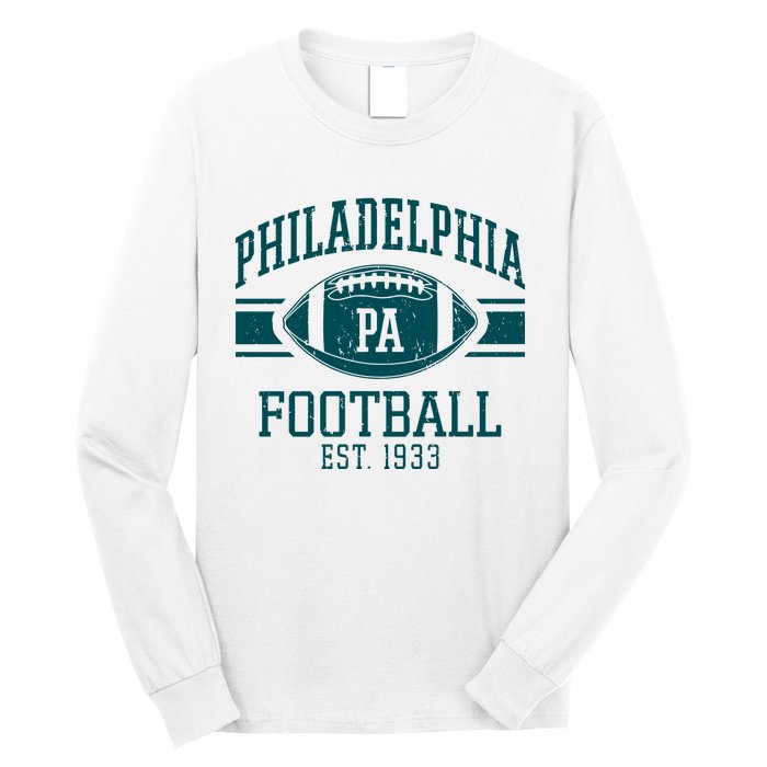 Philadelphia Football Est 1933 Eagle Football Philadelphia Football Champion Long Sleeve Shirt