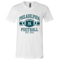 Philadelphia Football Est 1933 Eagle Football Philadelphia Football Champion V-Neck T-Shirt