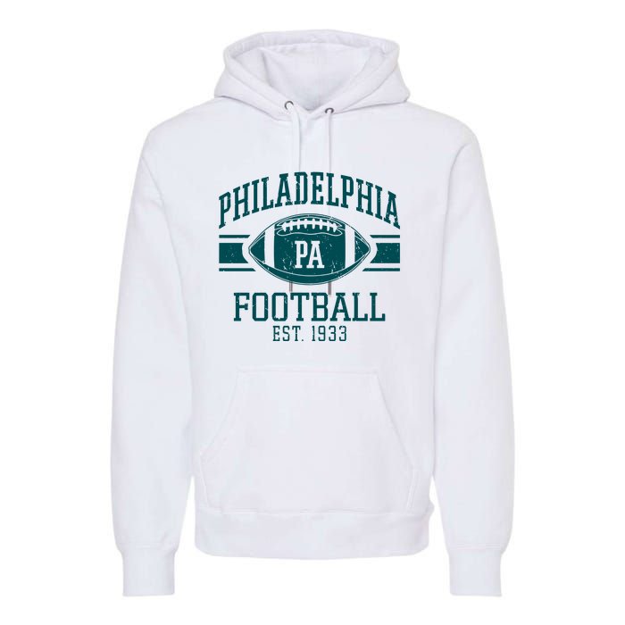 Philadelphia Football Est 1933 Eagle Football Philadelphia Football Champion Premium Hoodie