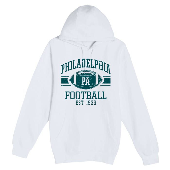 Philadelphia Football Est 1933 Eagle Football Philadelphia Football Champion Premium Pullover Hoodie