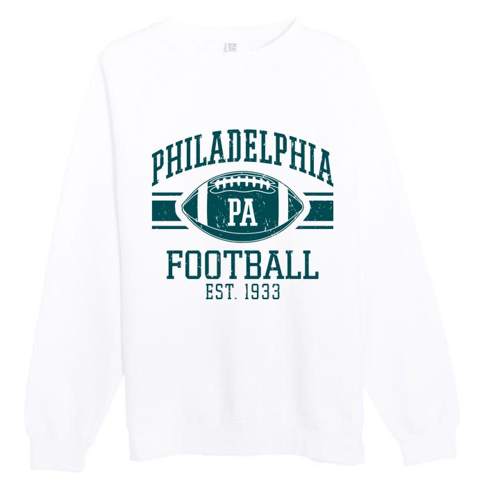 Philadelphia Football Est 1933 Eagle Football Philadelphia Football Champion Premium Crewneck Sweatshirt