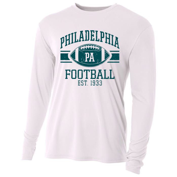 Philadelphia Football Est 1933 Eagle Football Philadelphia Football Champion Cooling Performance Long Sleeve Crew