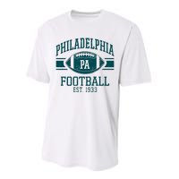 Philadelphia Football Est 1933 Eagle Football Philadelphia Football Champion Performance Sprint T-Shirt