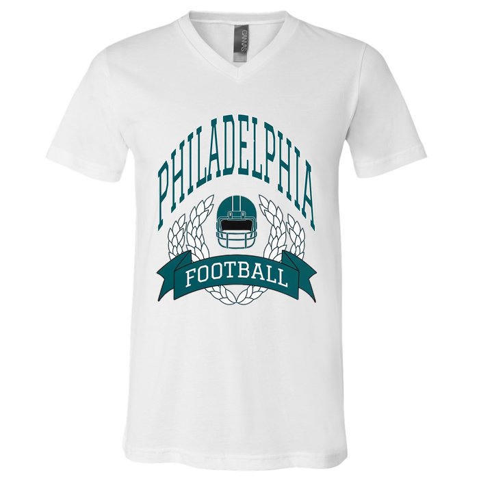 Philadelphia Football Eagle Football Philadelphia Football Champion V-Neck T-Shirt