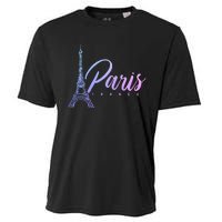 Paris France Eiffel Tower French Souvenir Vintage Cooling Performance Crew T-Shirt