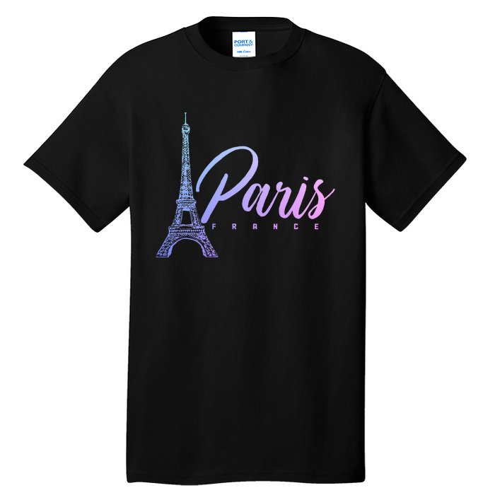 Paris France Eiffel Tower French Souvenir Vintage Tall T-Shirt