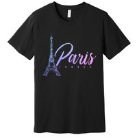 Paris France Eiffel Tower French Souvenir Vintage Premium T-Shirt