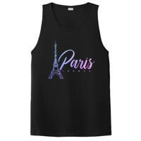 Paris France Eiffel Tower French Souvenir Vintage PosiCharge Competitor Tank