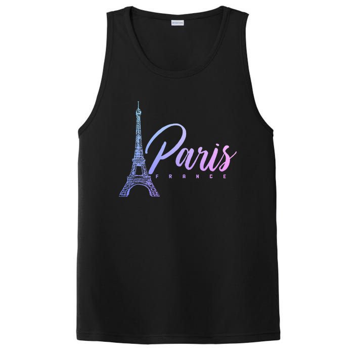 Paris France Eiffel Tower French Souvenir Vintage PosiCharge Competitor Tank