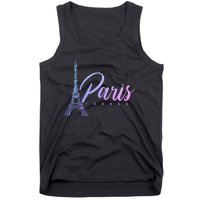 Paris France Eiffel Tower French Souvenir Vintage Tank Top