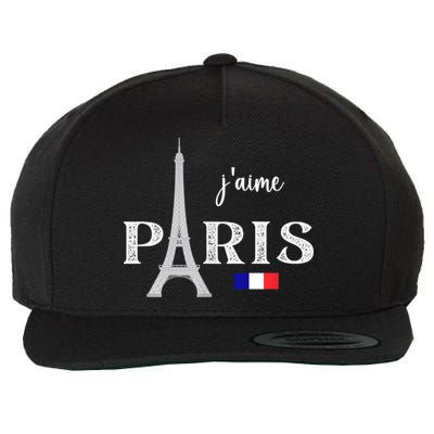 Paris France Eiffel Tower Souvenir Wool Snapback Cap