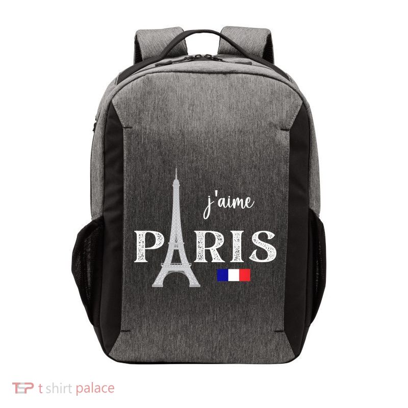 Paris France Eiffel Tower Souvenir Vector Backpack