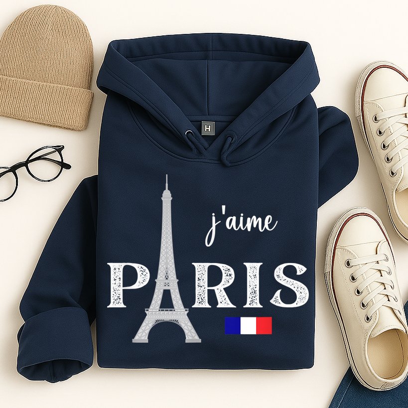 Paris France Eiffel Tower Souvenir Hoodie