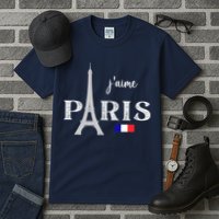Paris France Eiffel Tower Souvenir Tall T-Shirt