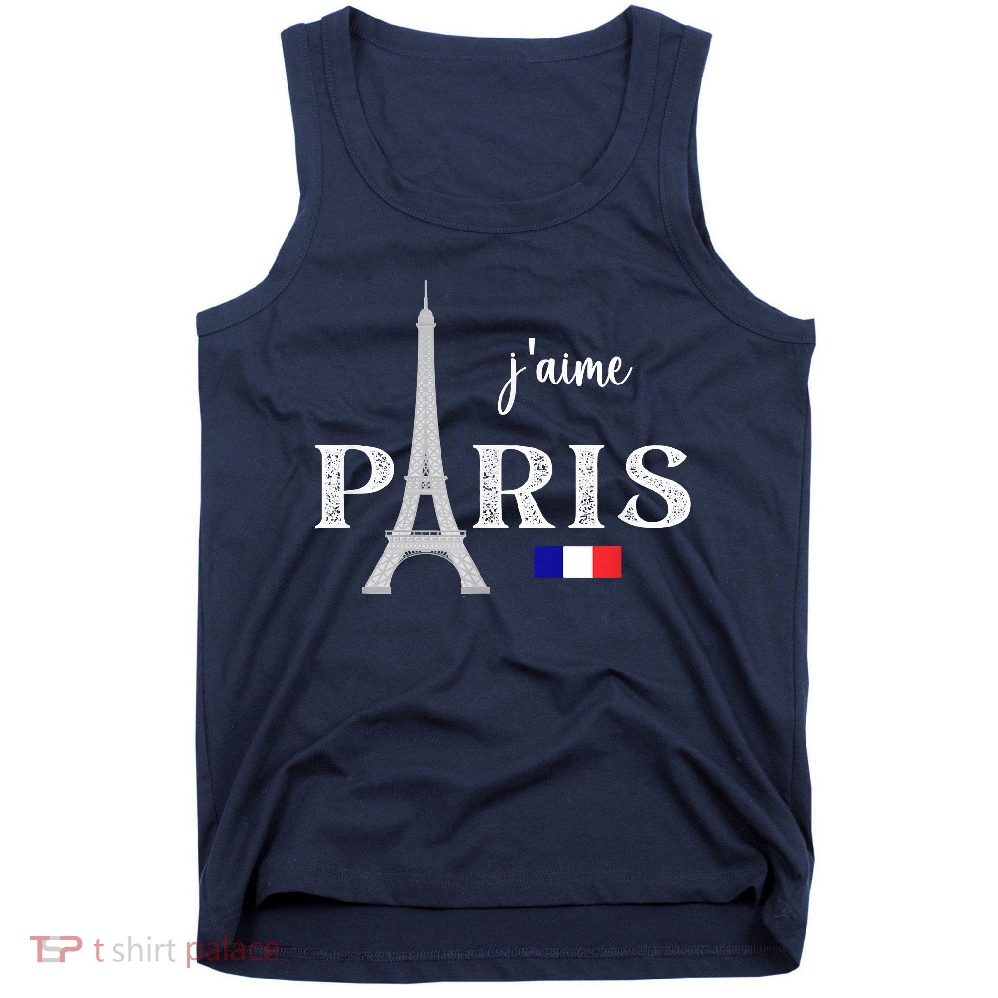 Paris France Eiffel Tower Souvenir Tank Top