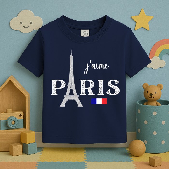 Paris France Eiffel Tower Souvenir Toddler T-Shirt