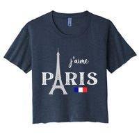 Paris France Eiffel Tower Souvenir Crop Top