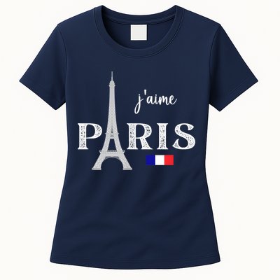 Paris France Eiffel Tower Souvenir Womens T-Shirt