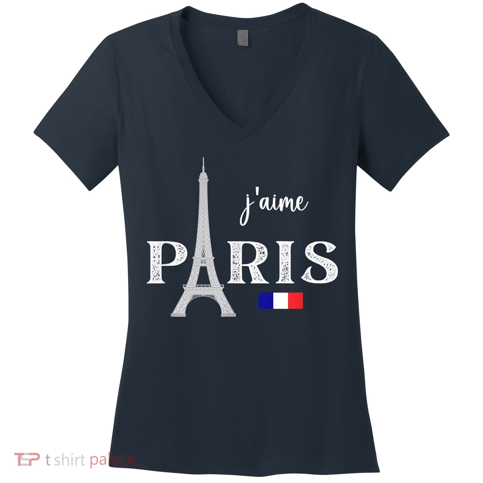 Paris France Eiffel Tower Souvenir Women's V-Neck T-Shirt