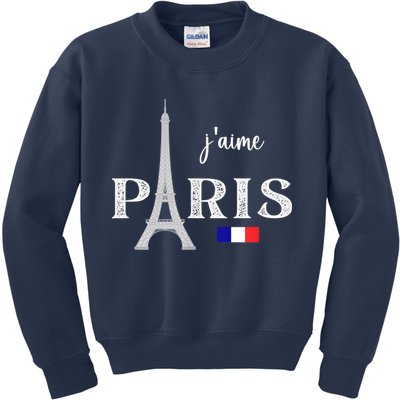 Paris France Eiffel Tower Souvenir Kids Sweatshirt
