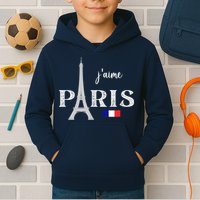 Paris France Eiffel Tower Souvenir Kids Hoodie