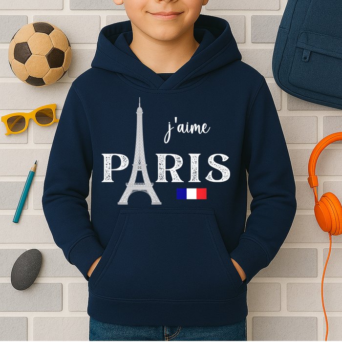 Paris France Eiffel Tower Souvenir Kids Hoodie