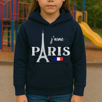 Paris France Eiffel Tower Souvenir Kids Hoodie