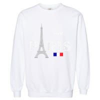Paris France Eiffel Tower Souvenir Garment-Dyed Sweatshirt