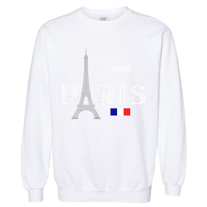 Paris France Eiffel Tower Souvenir Garment-Dyed Sweatshirt