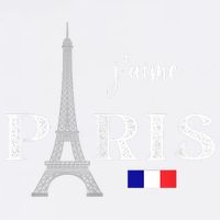 Paris France Eiffel Tower Souvenir Garment-Dyed Sweatshirt