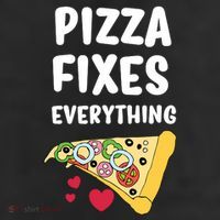 Pizza Fixes Everything 7 Panel Mesh Trucker Snapback Hat