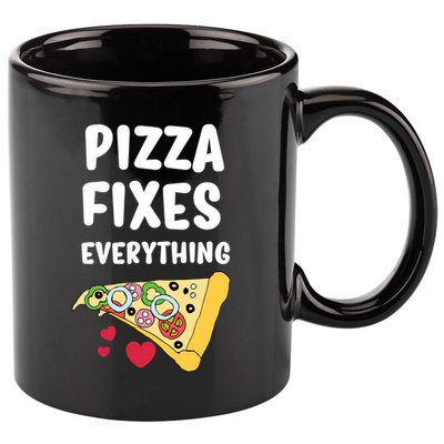 Pizza Fixes Everything 11oz C Handle Ceramic Mug