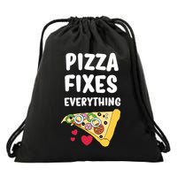 Pizza Fixes Everything Drawstring Bag