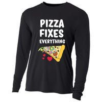 Pizza Fixes Everything Cooling Performance Long Sleeve Crew