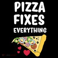 Pizza Fixes Everything Youth Performance Sprint T-Shirt