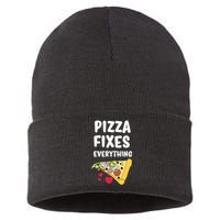 Pizza Fixes Everything Sustainable Knit Beanie