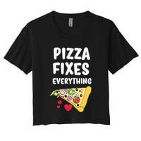 Pizza Fixes Everything Crop Top